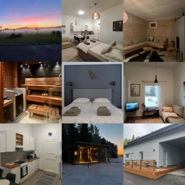 Kontion keidas Maaseudulla Varattavissa myös Takkatupa ja Sauna，位于奥卢的酒店