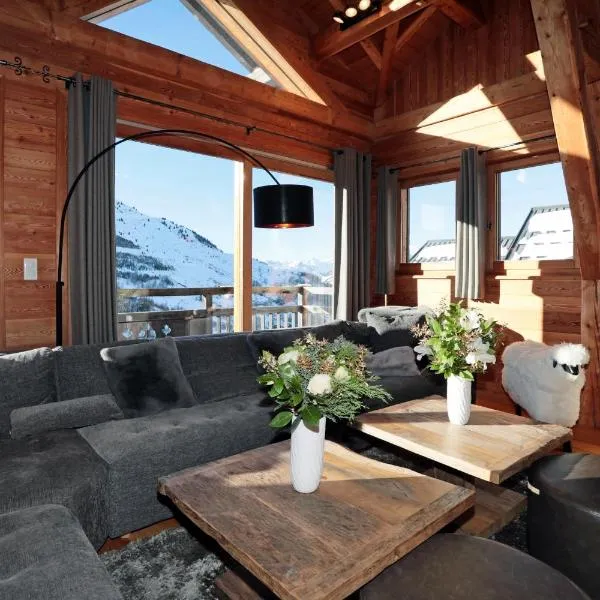 Superbe Chalet 250m2 Luxe Vue panoramique，位于莱德萨阿尔卑斯的酒店
