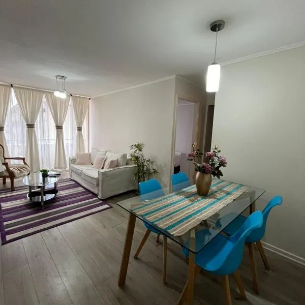 Departamento full equipado ,2 dormitorios , Aire acondicionado, estacionamiento privado，位于塔尔卡的酒店