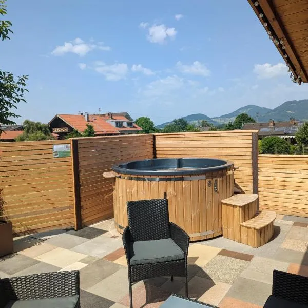Ferienwohnung Goasnstoi - mit HotTub und Bergblick im Inntal，位于Flintsbach am Inn的酒店