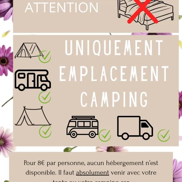 Camping sous les Poiriers，位于栋弗龙的酒店