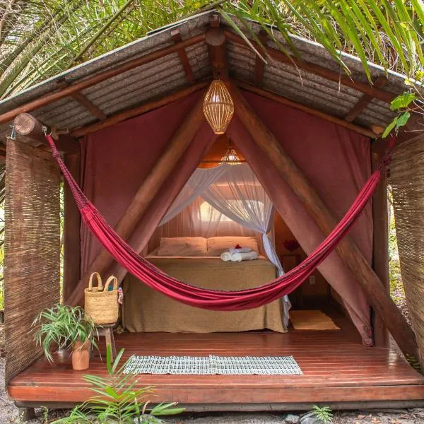 Canto de Jurema Corumbau Glamping, Chalé, Acolhimento e Sustentabilidade，位于哥隆巴奥的酒店