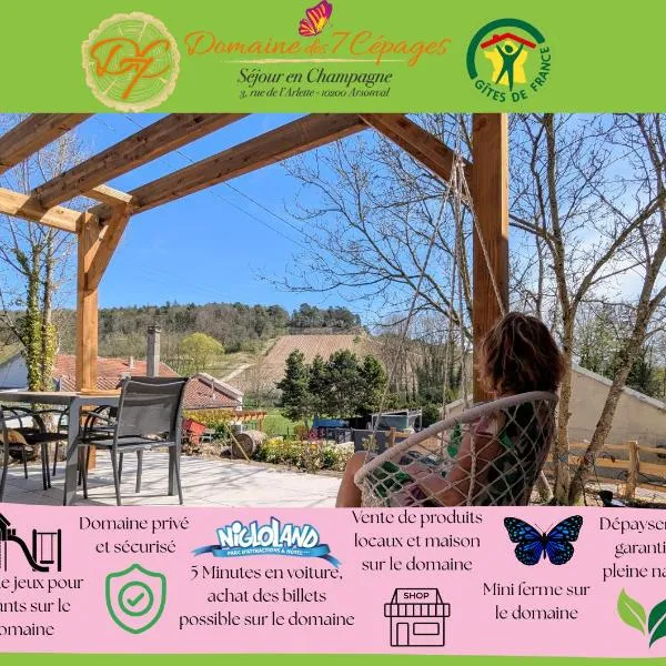 Domaine des 7 cépages，位于Arsonval的酒店