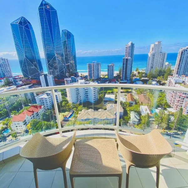 Ocean View Studio Apartment Surfers Paradise - Free Parking，位于黄金海岸的酒店