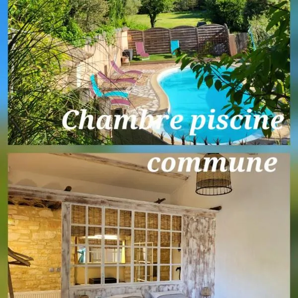 1 Chambre piscine commune et 1 Gite piscine privée La Sauvasse，位于瓦纳斯的酒店
