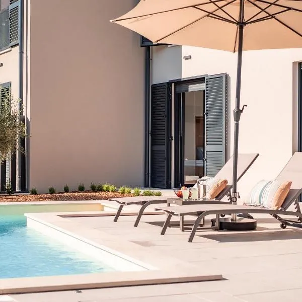 Andrea Deluxe Apartment with Pool，位于木洛希尼的酒店