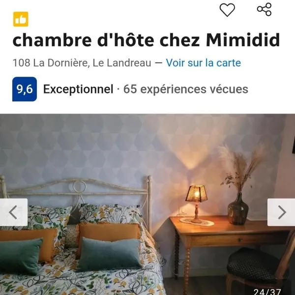 chambre d'hôte chez Mimidid，位于Le Landreau的酒店