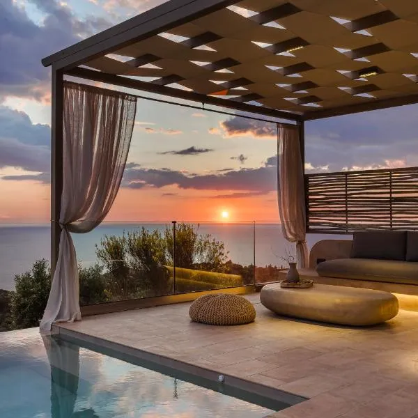 Entheos Private Villa Fiskardo Kefalonia Greece，位于费斯卡尔德宏的酒店