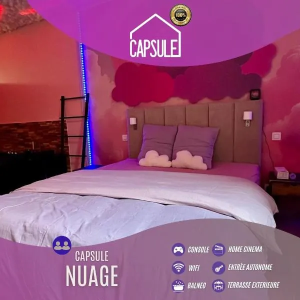 Capsule Nuage Jacuzzi Sauna，位于Fontaine-lʼÉvêque的酒店
