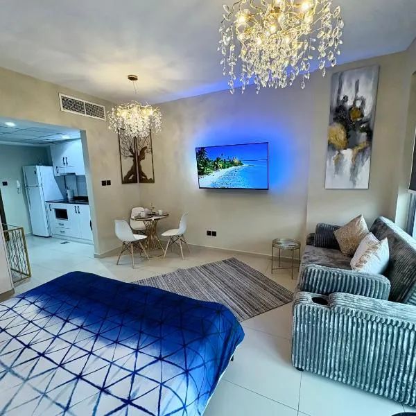 Luxurious Studio Pacific Al Marjan Island - beachfront property，位于拉斯阿尔卡麦的酒店