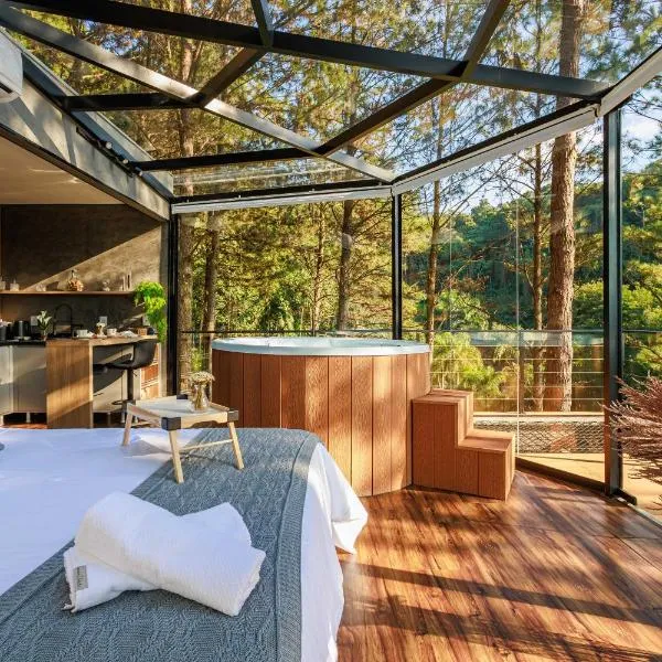 Maravilhosa Cabana de Vidro de Luxo na Natureza，位于波梅罗迪的酒店