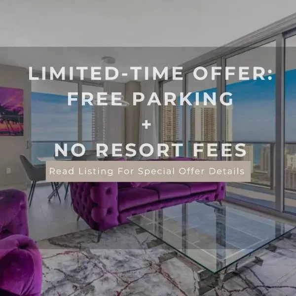 Hyde House - Luxury High Floor 2BR 2BA Apartment Suite with direct ocean view, roof top pool, resort amenities，位于好莱坞的酒店