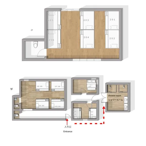 ラッコ ゲストハウス 海獭青旅 Sea Otter Guest House，位于下田的酒店