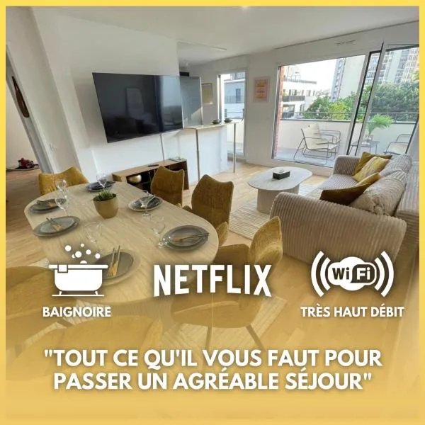 Superb 3 Bedroom near to Paris with Parking，位于马拉科夫的酒店