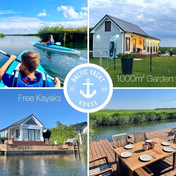 Baltic Waterfront Yacht House - PRIVATE Garden & Watersports Included，位于斯维诺乌伊希切的酒店