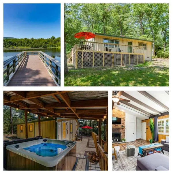River Access Cabin w Hot Tub, Deck, Grill, & Wifi，位于卢雷的酒店