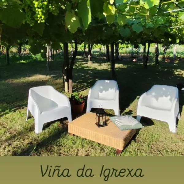 Viña da Igrexa, casa con jardin y barbacoa en cambados，位于坎巴多斯的酒店