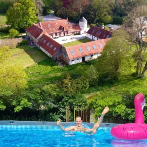 Piscine - Ferme de Wolphus - 15 min de la mer，位于Zouafques的酒店