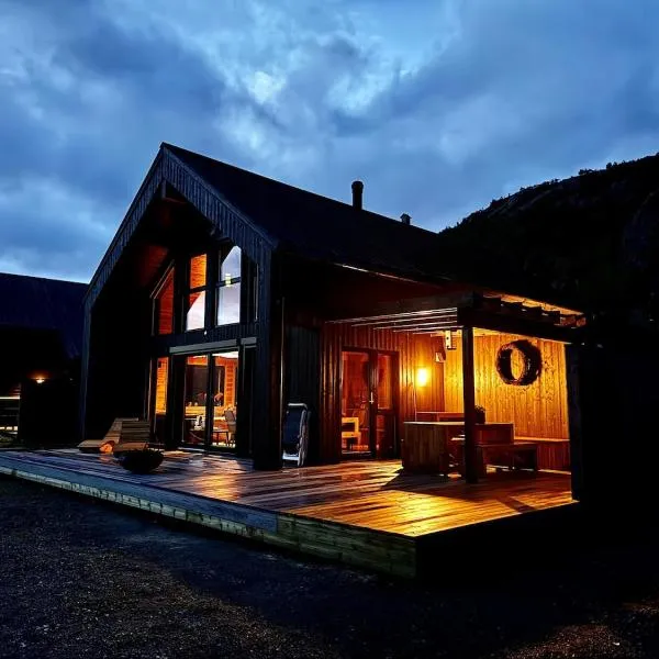 Flott nyere hytte i Sirdal med fantastisk utsikt og solforhold，位于Haugen的酒店