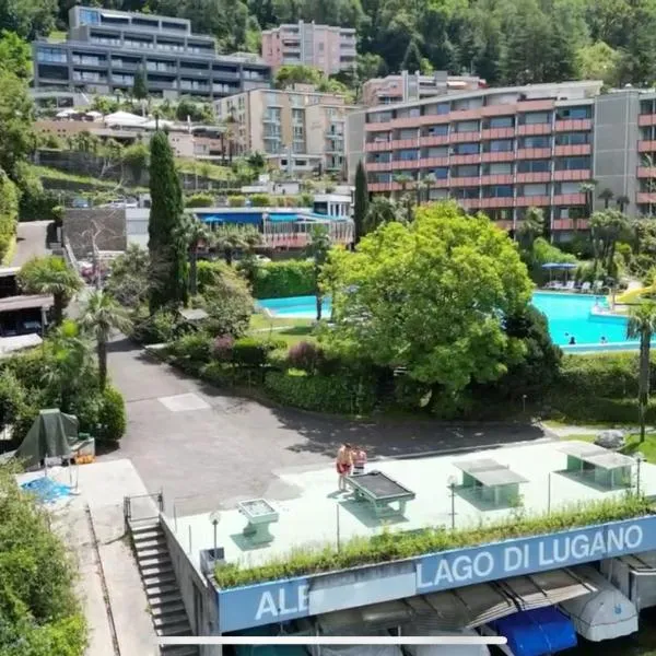 Residenz am Luganersee mit Pool，位于比索内的酒店