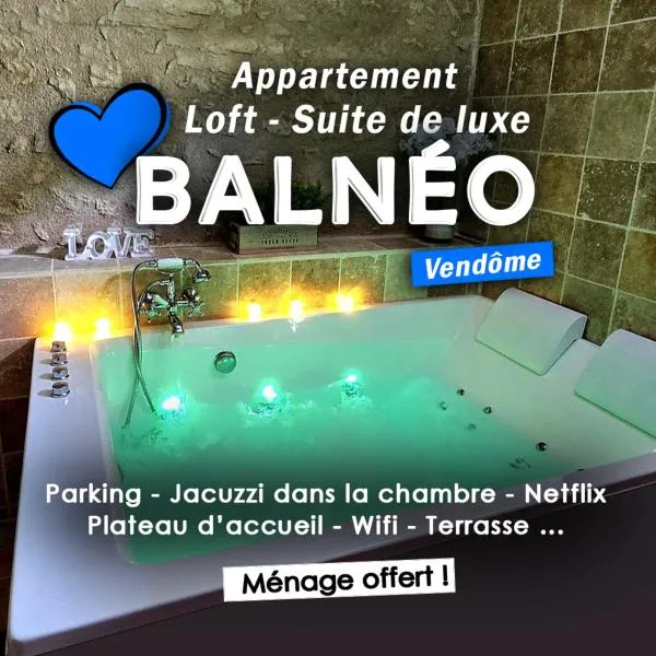 Loft Suite de luxe - Jacuzzi - SPA - Balnéo Vendôme，位于旺多姆的酒店
