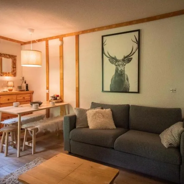 Studio-cabine au pied des pistes avec terrasse de plain-pied，位于瓦尔莫雷尔的酒店