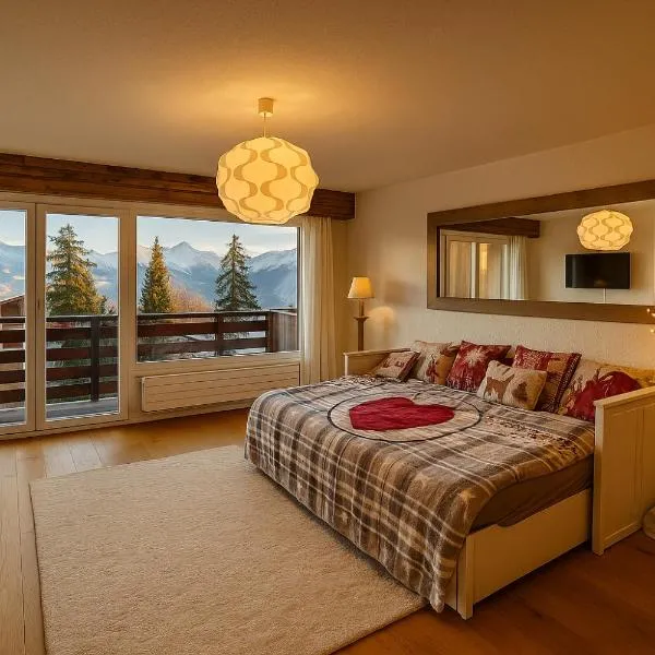 Studio cosy au calme avec terrasse vue sur Alpes，位于克莱恩 蒙塔纳的酒店