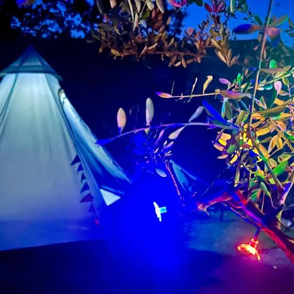 Tipi sous les étoiles option petit déjeuner et dîner，位于Lucéram的酒店