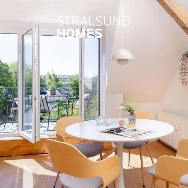 Ferienwohnung an der Brunnenaue，位于施特拉尔松德的酒店