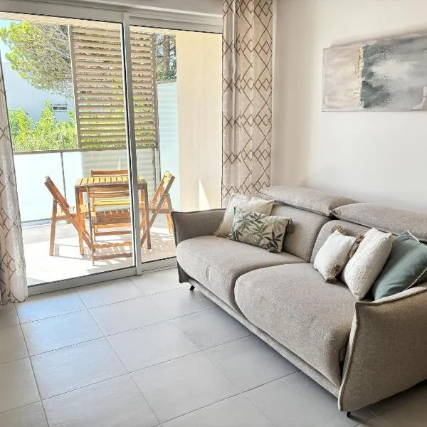 Very comfortable air-conditioned 2 rooms with direct beach access and a free parking，位于维亚斯的酒店