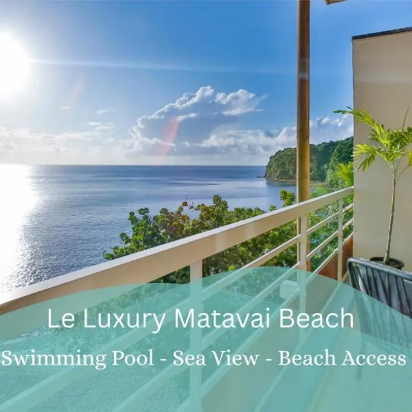 Blue Horizon - Le Luxury Matavai Beach - Piscine - Vue Mer，位于阿鲁埃的酒店