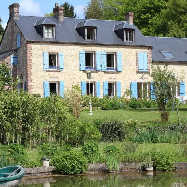 Duplex Charmant au Cœur du Pays des Haras avec Jardin Paysagé et Étang - Tout Équipé, Draps Inclus - FR-1-497-114，位于Les Authieux-du-Puits的酒店