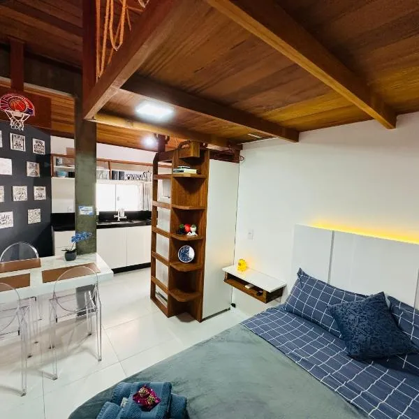 Loft encantador D - 8 km de Floripa，位于圣若泽的酒店