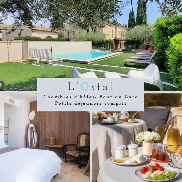 L'Ostal Saint Hilaire d'Ozilhan - Bed & Breakfast - Spa，位于圣伊莱尔厄齐尔的酒店