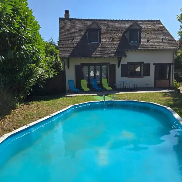 Gite du Puits Tournant - chambre 2，位于Poilly-lez-Gien的酒店