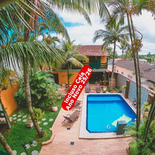 Pousada Cantinho do PÊ Guarujá，位于瓜鲁雅的酒店