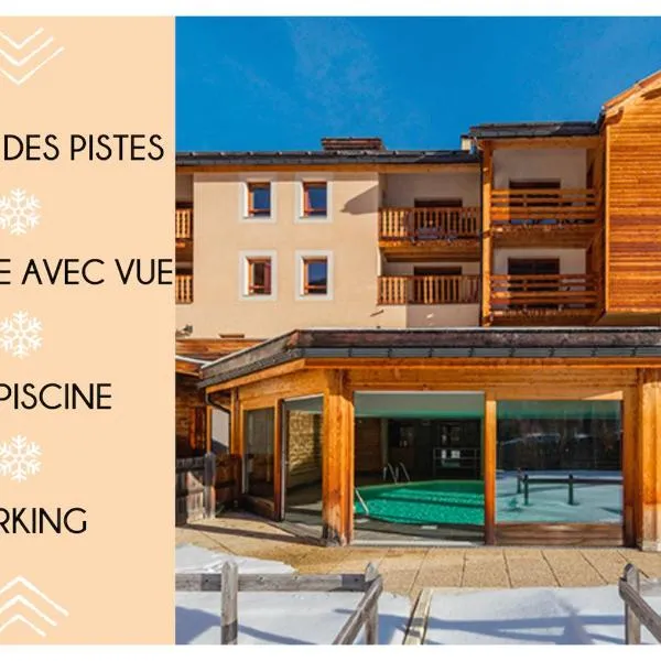 Appartement familial Abries - Jacuzzi et piscine - Pied des pistes，位于阿布列的酒店