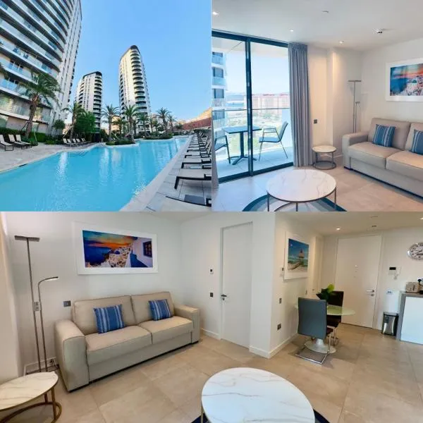 Modern Luxury Studio with Balcony Pool and Parking，位于直布罗陀的酒店