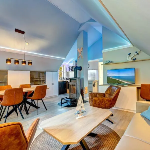 Dünenhaus Ückeritz UnserUsedomDe FeWo ca80qm mit privater Sauna und Kamin Parkplatz direkt am Strand 4I3，位于于克里茨的酒店