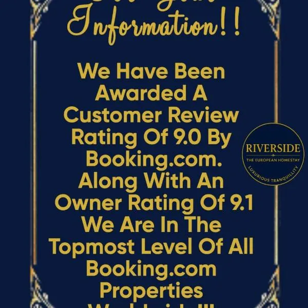 Riverside, The European Homestay 1 and 2! Luxury and Value in Goa's delightful location，位于Agarvado的酒店