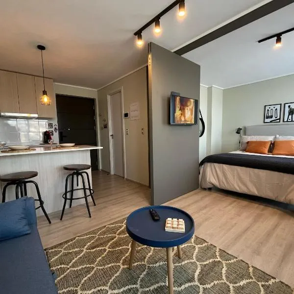 1707 Departamento con terraza vista al mar，位于维纳德马的酒店