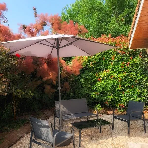 Maison paisible avec jardin - proche du lac de Sanguinet，位于桑吉内的酒店