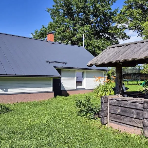 Cozy, private country home with a garden and sauna，位于Põru的酒店