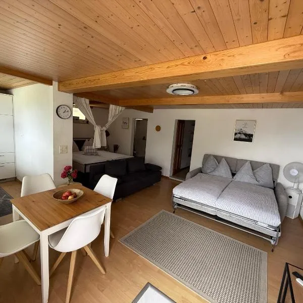 Studio with lake and mountain view，位于施皮茨的酒店