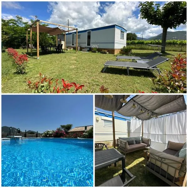 Gîte Mobil-home & petit-déjeuner Drôme Provençale，位于Saint-Pantaléon-les-Vignes的酒店