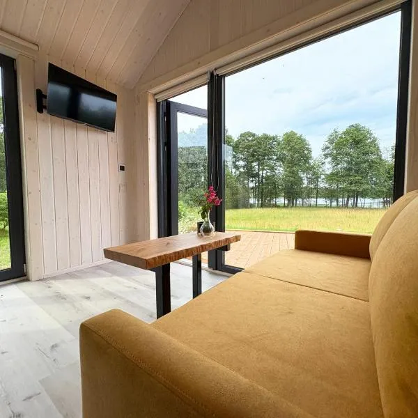 Rātes Krasti - Rasa - holiday house with sauna and lakeview，位于Lejasciems的酒店