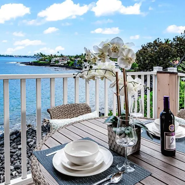 Ocean Echoes: Kona’s Oceanfront Family Oasis，位于科纳的酒店