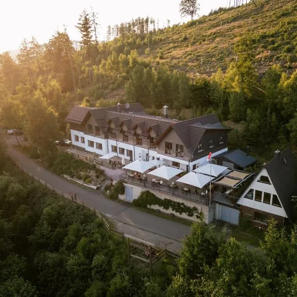 Die Triniushütte "Thüringens schönste Aussicht"，位于Rauenstein的酒店