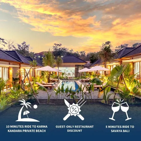 Danu Sanctum Villas By Bukit Vista，位于Uluwatu的酒店