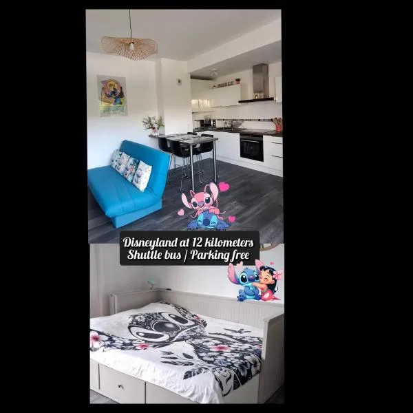 Appartement studio O fil de l'O à 12 kilomètres de Disneyland Paris，位于克雷西拉沙佩勒的酒店
